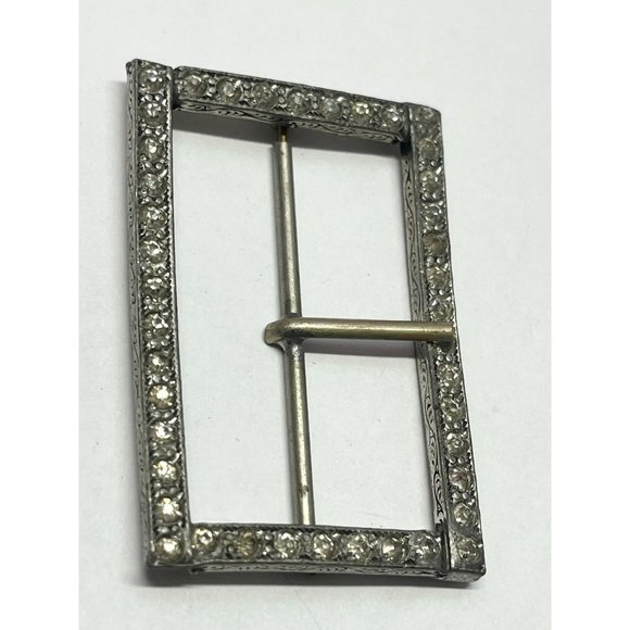 Vintage estate rhinestone belt buckle